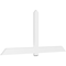 Ekena Millwork Eugene Architectural Grade PVC Gable Bracket, 96"W x 44"H x 2"D x 6"F, 11/12 Pitch GBP096X44X0206EUG00 - alternate 1